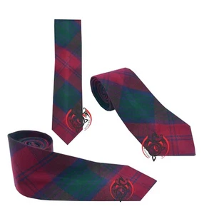 Men's Scottish Neck Ties For Kilt Lindsay Tartan Acrylic Wool/Kilt Neck Tie - Picture 1 of 3