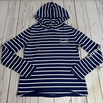 Vineyard Vines Long Sleeve T Shirt Girls Small 7-8 Whale Logo Hoodie Lightweight - Image 1 of 4