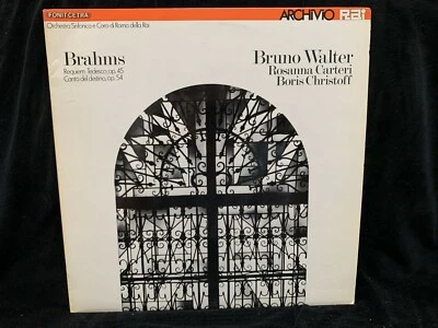 BRAHMS German Requiem & Song of Destiny BRUNO WALTER, Christoff - FONITCETRA 2LP - Image 1 of 4