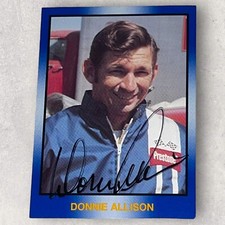Donnie Allison ALA GANG VINTAGE 1991 MASTERS OF RACING autographed NASCAR card