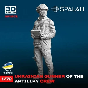 1:72 Figure Ukrainian Gunner of Artillery Crew Scale Figure Spalah SP11672 - Picture 1 of 3