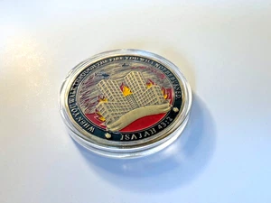 Firefighter Walk Through the Fire Hall Aged Bronze Tone Challenge Coin - Picture 1 of 9