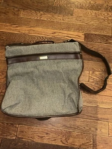 VTG Samsonite Brown Tweed Hanging Garment Bag- No Key - Picture 1 of 11