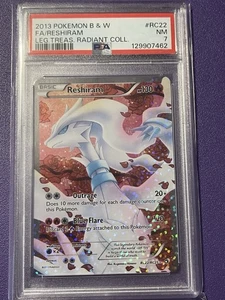 Reshiram EX Full Art Holo Legendary Treasures Card RC22/RC PSA 7 - Picture 1 of 1
