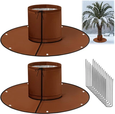 Protector de raíz de palmera desmontable, cubiertas de escarcha de raíz de árbol de invierno con tierra N Foto 1 de 4