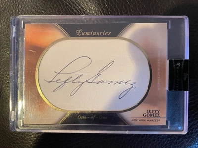 2020 Topps Luminaries Lefty Gomez 1/1 Auto Cut - Image 1 of 2