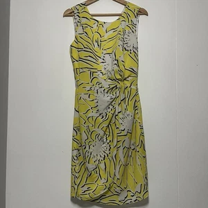 Events Dress Women Size 8 Yellow Floral Sleeveless Summer Boho Cottage Core vgc - Picture 1 of 6