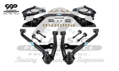 64-66 FORD MUSTANG CPP MINI SUBFRAME KIT TUBULAR UPPER AND LOWER A ARMS USA MADE Foto 1 de 4