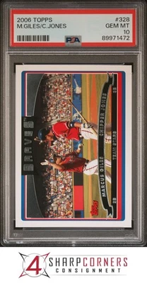 2006 TOPPS #328 CHIPPER JONES BRAVES HOF PSA 10 - Image 1 of 2