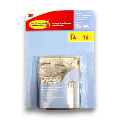Command Medium Clear Wire Hooks 10-Pack Open Box - Image 1 of 2