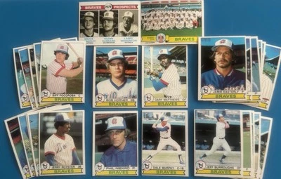 Lote 1979 Topps Braves Team Set - Phil Niekro HOF Bob Horner RC Dale Murphy - Imagem 1 de 4