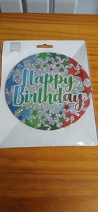 Extra Large Birthday Holographic Colourful Badge - Pin Style - Picture 1 of 5
