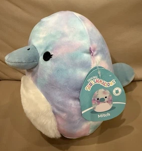 Squishmallows Mitch Schnabeltier 8 Zoll First to Market Kellytoy Etikett Batik Pastell - Bild 1 von 3