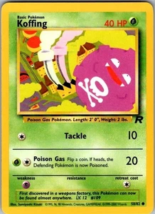 Pokémon TCG Koffing 58/82 Team Rocket Set | Common | WOTC | LP - Bild 1 von 2
