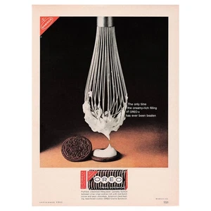 Oreo Cream Sandwich Cookies Vintage Magazine Print Ad Kitchen Decor Nabisco 1965 - Picture 1 of 1