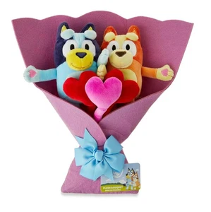 Bluey & Bingo Día de San Valentín 14" Ramo de Peluche Corazones y Figuras Extraíbles - Imagen 1 de 5