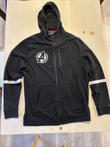 Marvel Disney Parks - Avengers Campus schwarzer Kapuzenpullover mit Reißverschluss - Herren Medium Stretch - Bild 1 von 12