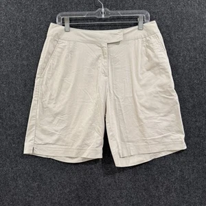 Nike Golf Shorts Women's 8 Medium Beige Tan Fit Dry Stretch Lightweight - Picture 1 of 9