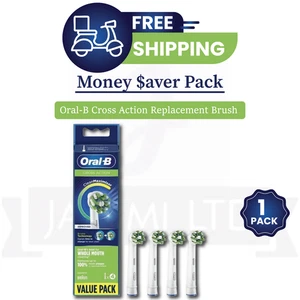 Cabezales de repuesto de cepillo de dientes ORAL-B Cross Action Clean Maximiser 4 unidades - Imagen 1 de 3