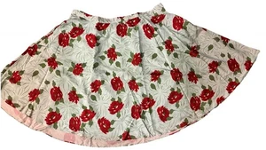 ModCloth Womens Mint Floral Print Pleated Skirt 4x NEW Satin - Picture 1 of 4