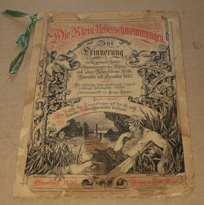Le inondazioni del Reno In memoria delle grandi inondazioni... 1883 raro - Foto 1 di 3