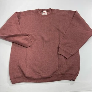 Vtg BVD Blank Crewneck Sweatshirt Pullover Maroon Men’s Large New - Picture 1 of 7