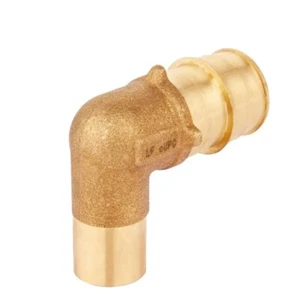 EFIELD 5 To100 Packs 3/4"Pex A x1/2" Female Sweat Elbow Expansion Brass Fittings - Picture 1 of 12
