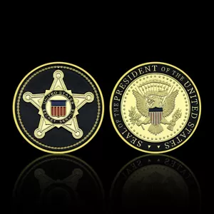 Seal of The President of The US Gold Coin American Secret Service Gift Medal - Picture 1 of 15