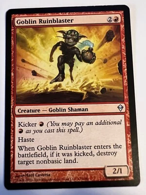 MTG Magic The Gathering Zendikar Goblin Ruinblaster Uncommon LP - Image 1 of 2
