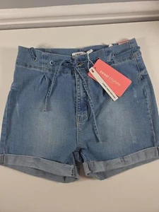 Sweet Couture High Waist Belted Jean Shorts 13/14 NEW! - Picture 1 of 3