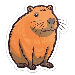 Funny Capybara Sticker Vinyl Car Bumper Decal - Picture 1 of 4