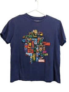 Marvel Navy Blue Super Heroes Plus Sized Disney T-Shirt Short Sleeve Men Size XL - Picture 1 of 4