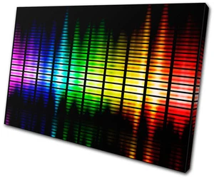 DJ Club Graphic Equalizer SINGLE CANVAS WALL ART Picture Print VA - Picture 1 of 1