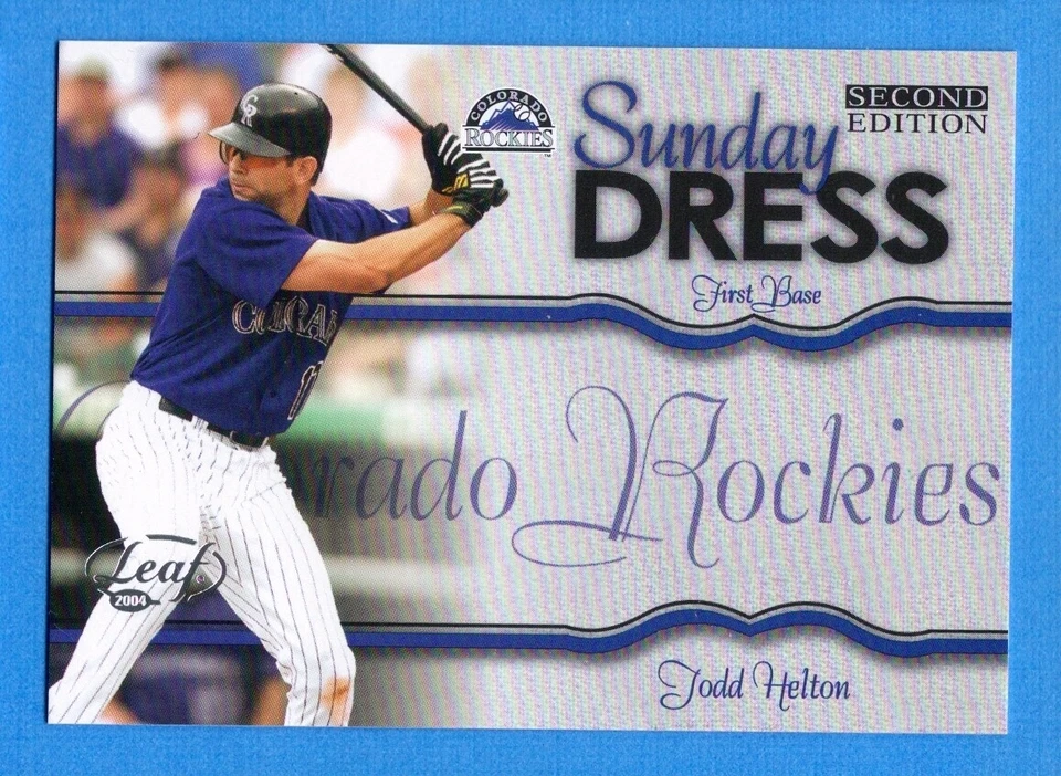 2004 Leaf 2nd Edition Sunday Dress #SD7 Todd Helton Rockies Foto 1 de 1