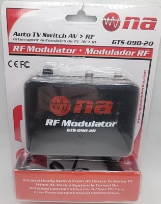 New Auto TV Switch AV to RF Modulator F-Type Coaxial Video Converter GTS-090-20 - Image 1 of 4
