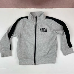 NBA Black Gray Full Zip Sweater Jacket Boy Small 4  - Picture 1 of 5