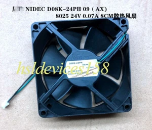 1pc NIDEC D08K-24PH 09 (AX) 8025 8CM 24V 0.07A 3-wire Cooling Fan - Picture 1 of 2