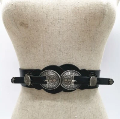 Mujeres Retro Punk Medieval Metal Tallado Cuero Corsé Cinturón Juegos con disfraces Ropa Foto 1 de 4