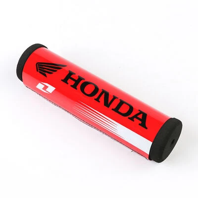 Almohadilla de protección para manillar transversal de espuma esponja cubierta roja texto negro de 7,9" para Honda Foto 1 de 3