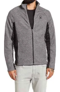 spyder-constant-full-zip-jacket gray black polyester Men's Small BRAND NEW $129 - Picture 1 of 3