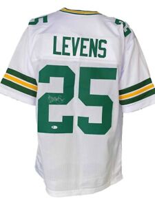 Green Bay Packers Dorsey Levens Signed Pro Style White Jersey BECKETT Authent...