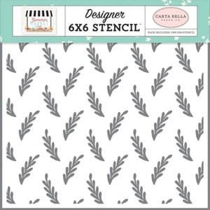 Summer Branch - Carta Bella Designer 6x6 Stencil Scrapbook Summer Market - Picture 1 of 1