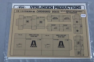 ZF1185 Verlinden 1/20 1/24 deco maquette 2024-001 Cardboard Boxe Modelkit carton - Picture 1 of 2