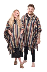 Hip Hoodie Poncho, Unisex women men, recycled fibres, holiday festivals - Picture 1 of 4