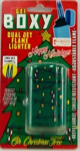 Gibson Lighter Christmas Holiday Themed Dual 2 Jet Flame Refillable Tree Green - Picture 1 of 3