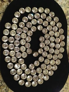 Vintage Large Clear Sparkly Round Rhinestones For Costumes Or Crafting. - Picture 1 of 8