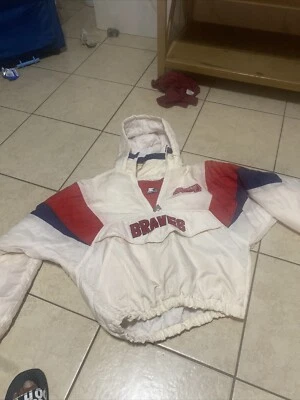 VTG 90s Starter MLB Atlanta Braves Rare Adult Medium - Image 1 of 4