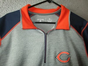 ANTIGUA MEN'S CHICAGO BEARS PULLOVER JACKET XL NAVY BLUE GRAY USED POLYESTER - Picture 1 of 6