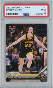 Bowman U Now 2 Caitlin Clark 2023 PSA 9 como nuevo POP 35 PR 2820 - Imagen 1 de 4