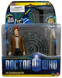 Doctor Who Eleventh Dr w Fez Figure NEW w Creases~Pandorica Wall, Mop, Sonic,&CD - Picture 1 of 6